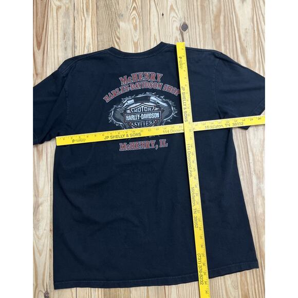 Vintage Harley Davidson Fiery Wolves Graphic T Shirt Size XL - Picture 3 of 3